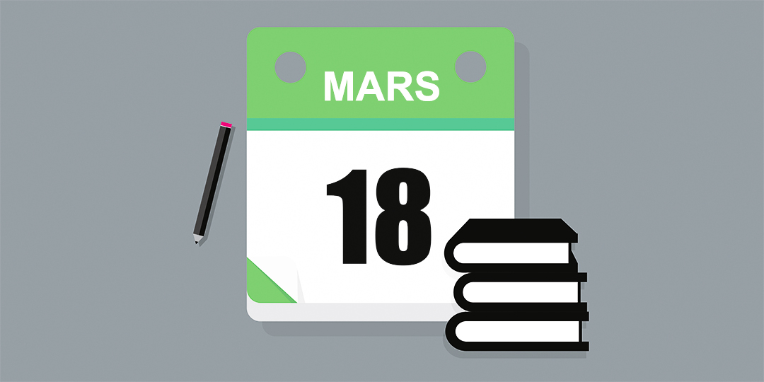 Kalenderblad för 18:e mars.